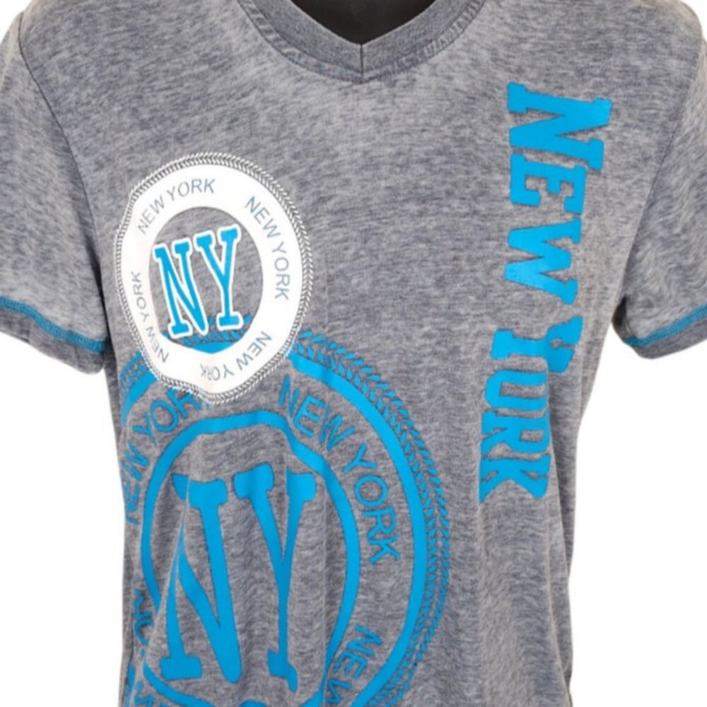 New York City T Shirt Mens Size Small Gray Blue NYC Travel Destination Tee
